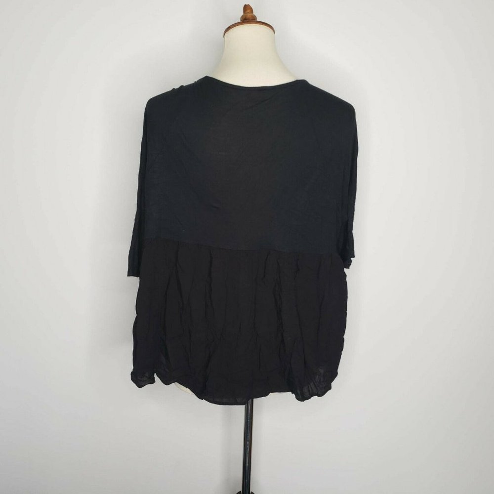 BLUESTEEL Womens Black Hi Low Crop Top Size 6 - Picture 6 of 7